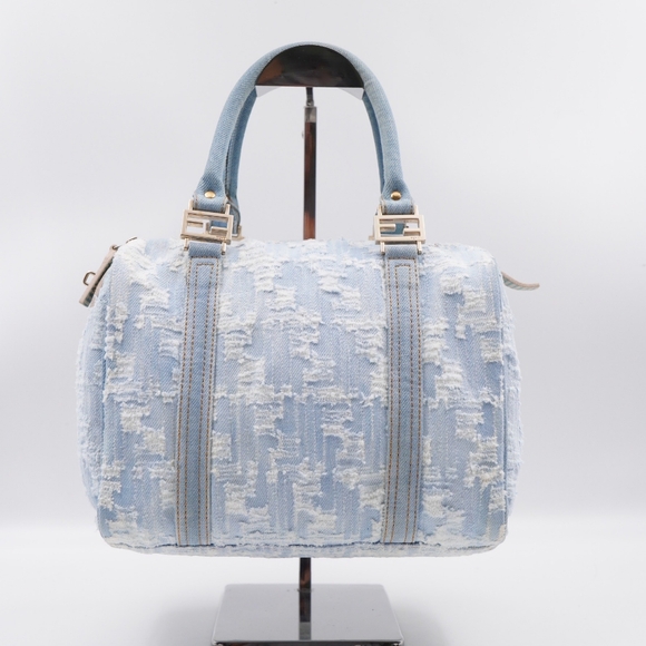 BT30 ❣️ Fendi Distressed Jean Bauletto - Picture 1 of 15